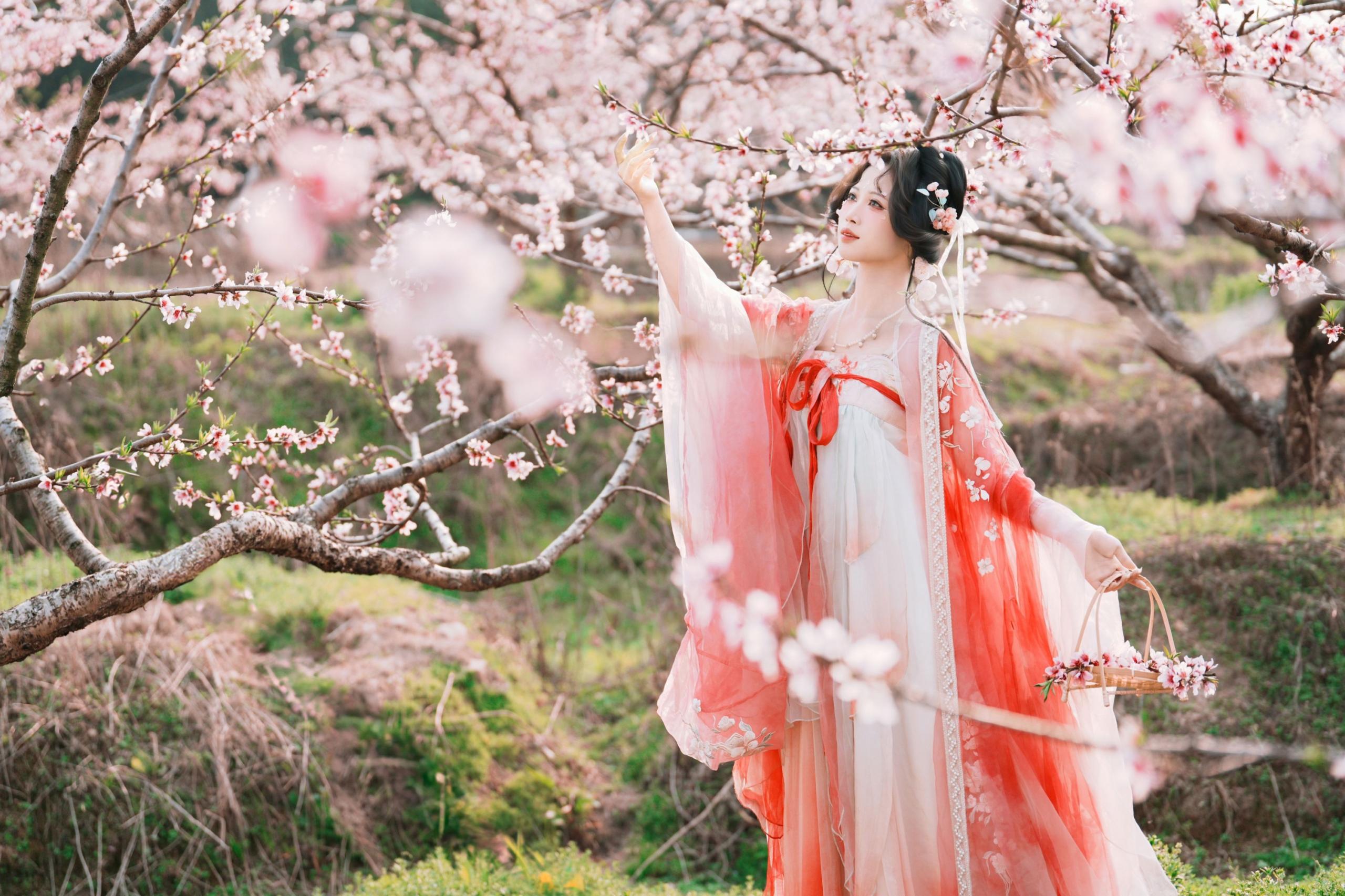 夏煦 – 《古风桃花人像》[19P]